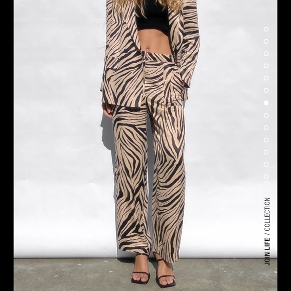 Fluid Animal Print Pants - Picture 2 of 8